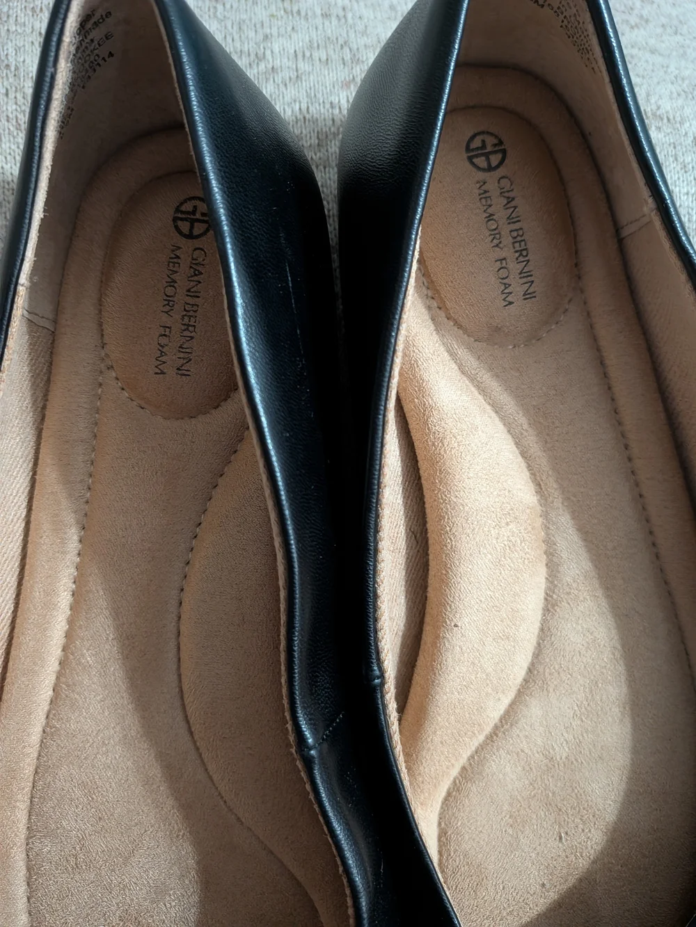 Tory Burch Brown Leather Logo Ballet Flat